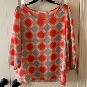 Geometric Print Boutique Top